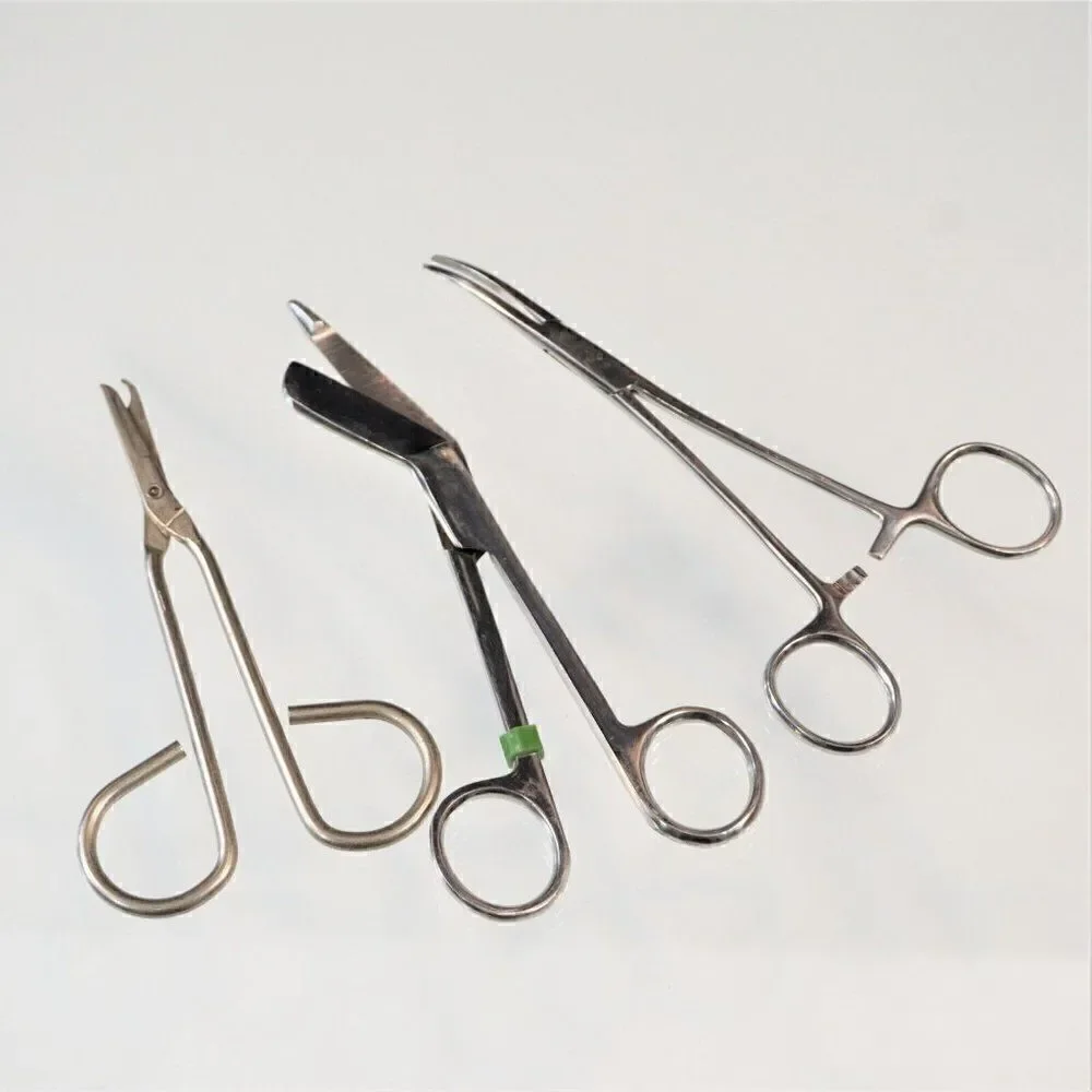 3 Vet Scissors Surgical Instruments Veterinarian Canine Feline Lot #1